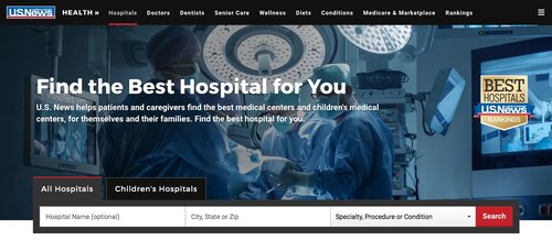 hospitals homepage