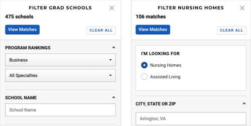 matching filter components