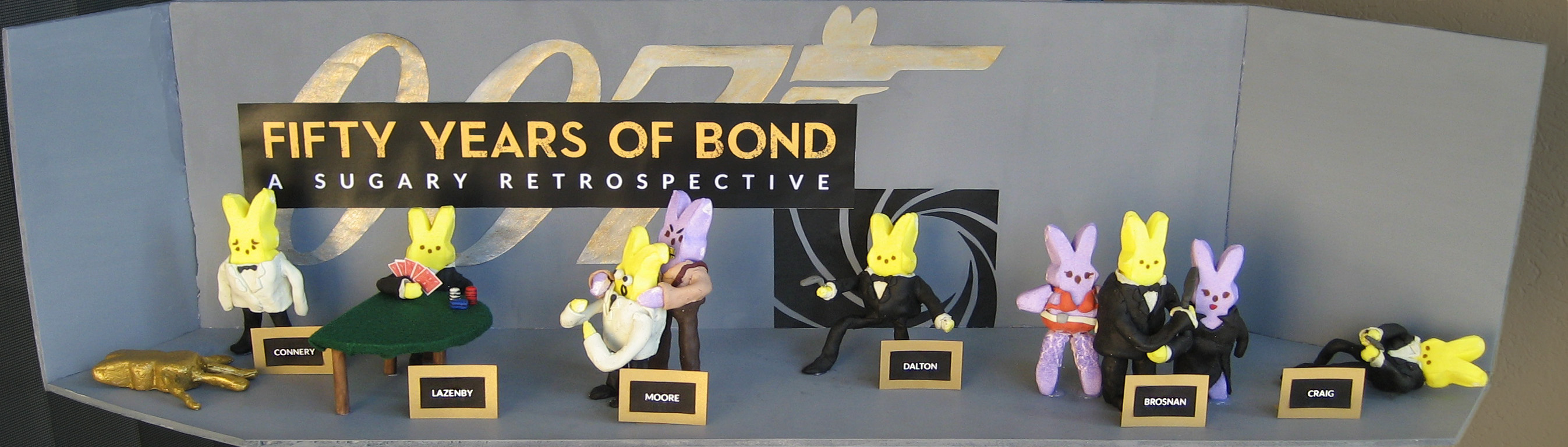 peeps diorama of James Bond